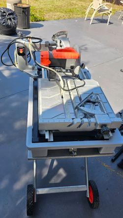 Wet Tile Saw with Rolling Stand