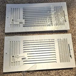Lot Of 2 USAIRE 3 WAY CEILING /SIDEWALL REGISTER 14x06,White