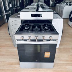 Brand-New Whirlpool - 5.0 Cu. Ft. Freestanding Single Gas Range with Air Fry and Air Baking - Stainless Steel Model: WFGS5030RZ