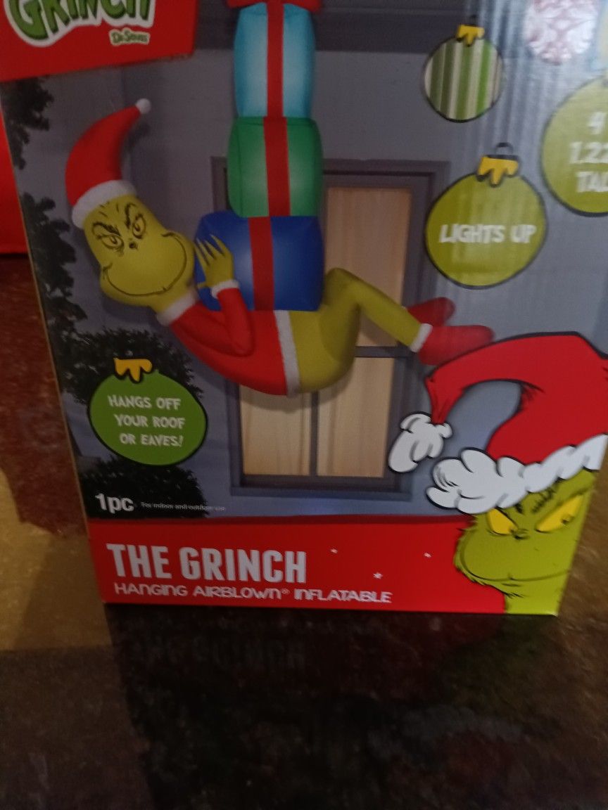 The Grinch Light Up  Christmas Hanging Inflatable 🎄🎁