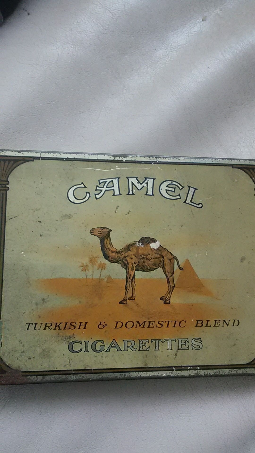 Old camel tin cigarette holder