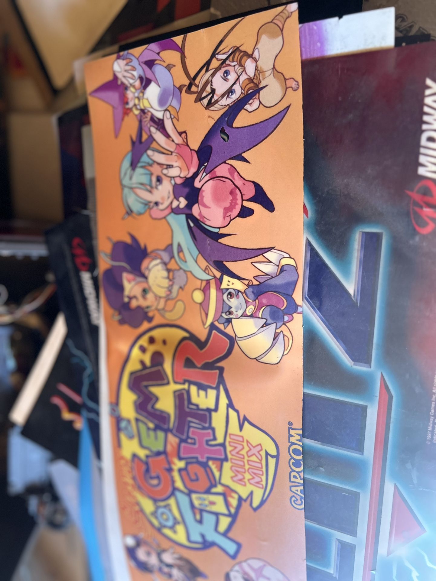 Super Gem Fighter Capcom Arcade Original Marquee