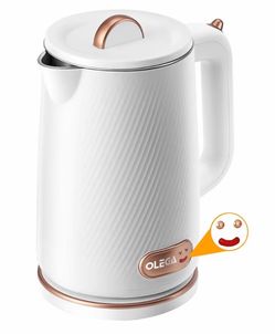 OLEGA Electric Kettle - 1500W Electric Tea Kettle 1.8L Stainless Steel Inner Electric Kettles for Boiling Water Auto Shut Off Boil-Dry Protection Elec