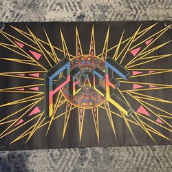 Psychedelic Vintage Original Peace Black Light Poster Arcturus Coma Tom Korpalski 1960’s - Price Is Firm
