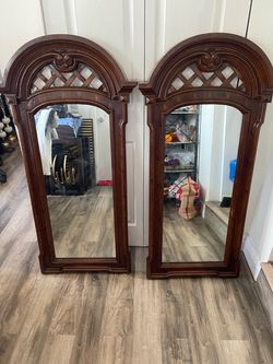 Two Wall Mirrors 26”W x 52”H x 3”1/2D Used Condition $60 Both Firm on Price