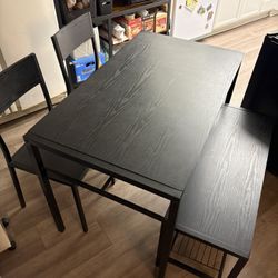 Dining Table, Chairs And Bench