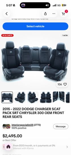 Scat pack seats the hole set