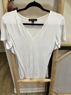 White V Neck Blouse 