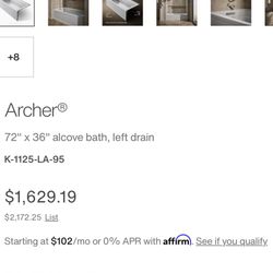 Overstock sale!!! Kohler 1125-LA-95