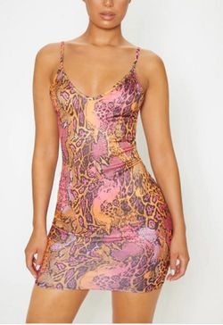 Pretty Multi Snake 🐍 Strappy Bodycon Dress