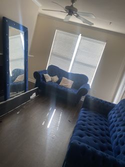 Love Seat And Sofa Plus Mirror
