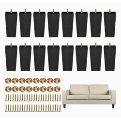 Furniture Legs Tapered Plastic, 16 Pieces
