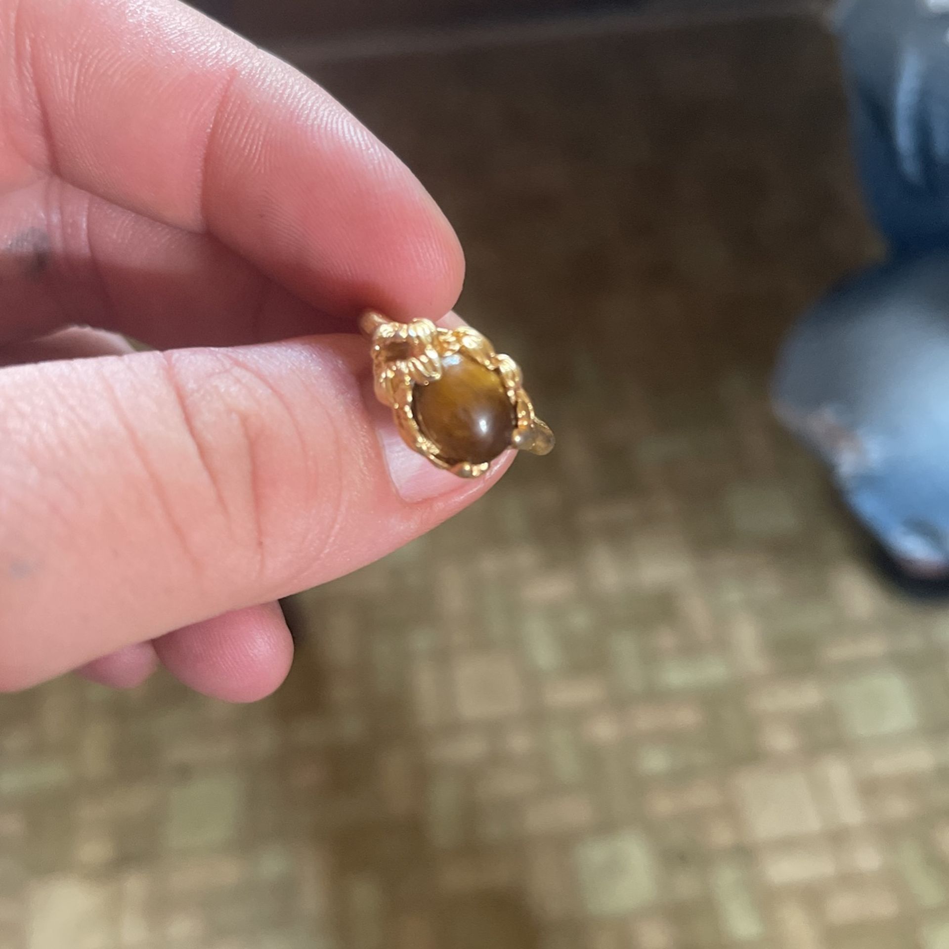 Tigers Eye 18kt Ring Vintage