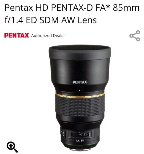 Pentax 85mm f1.4