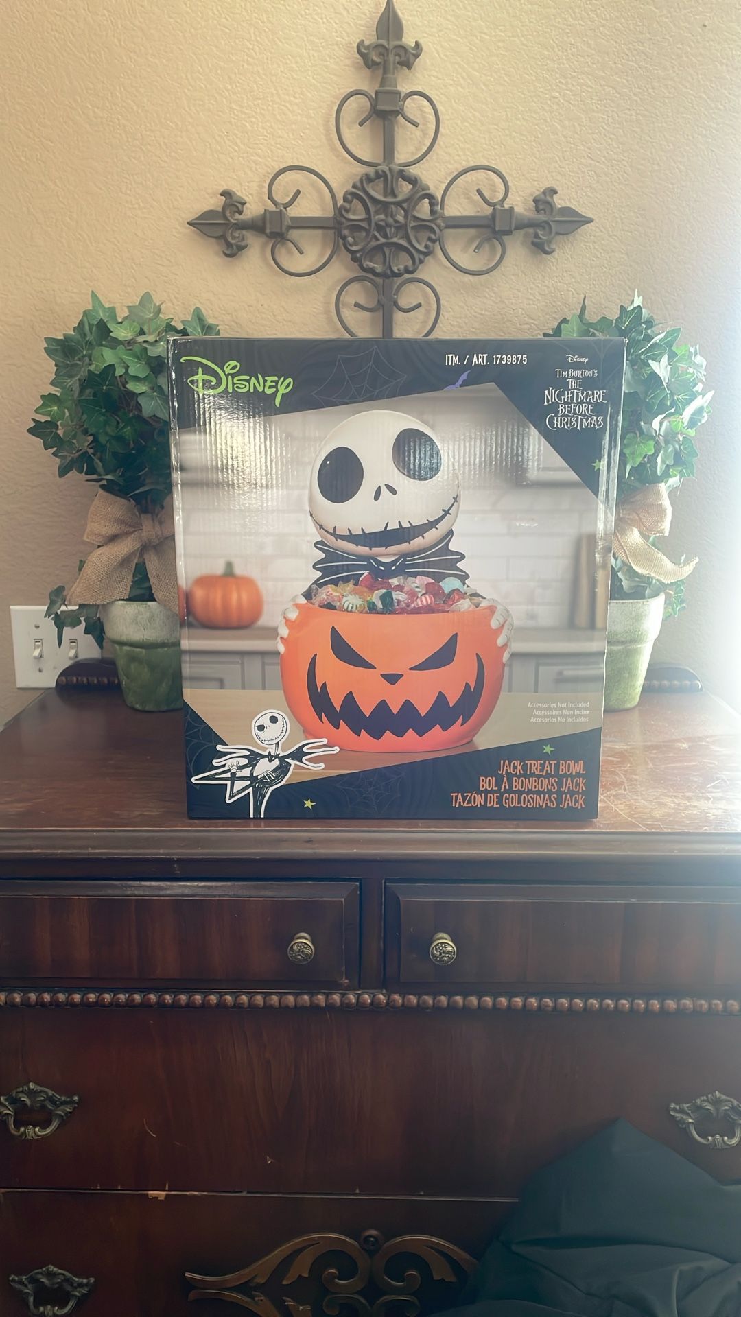 Jack Skeleton/nightmare Before Christmas Large Candy Bowl