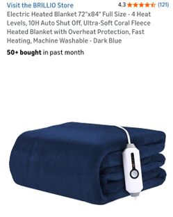 New Electric Heated Blanket 72"x84" Full