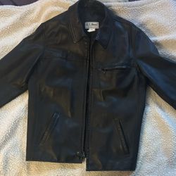 LL Bean Leather Jacket- L