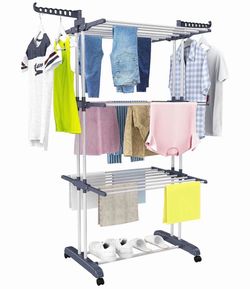 HOMIDEC Clothes Drying Rack, 4-Tier(67.7" H) Foldable Drying Rack Clothing