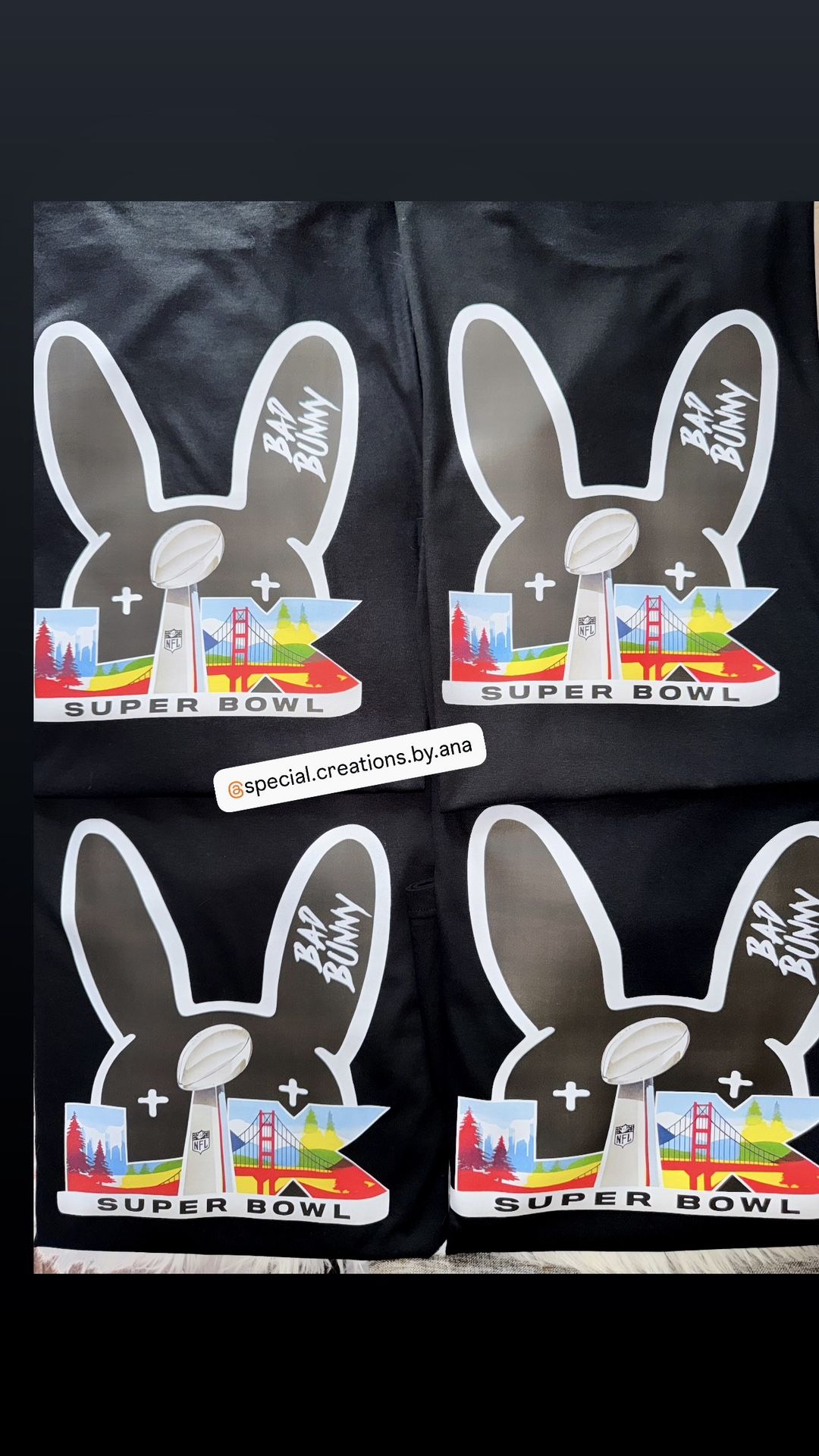 Custom made Super Bowl Family Matching Shirts front & back 🏈✨