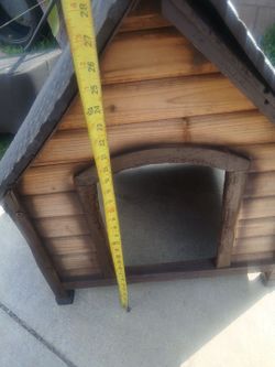 Wooden dog house