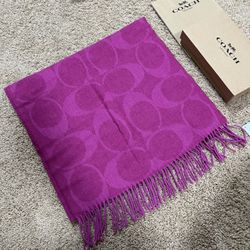 New Coach Scarf Gift Set (Made in Italy - Pink/Fuchsia)