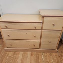 Light Wood Changing Table