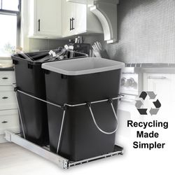 Sliding Trash Can For Kitchen/ Cubos De Basura Para Cocinas