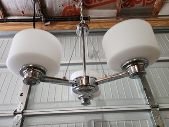 Dining lamp polished chrome- used- looks great