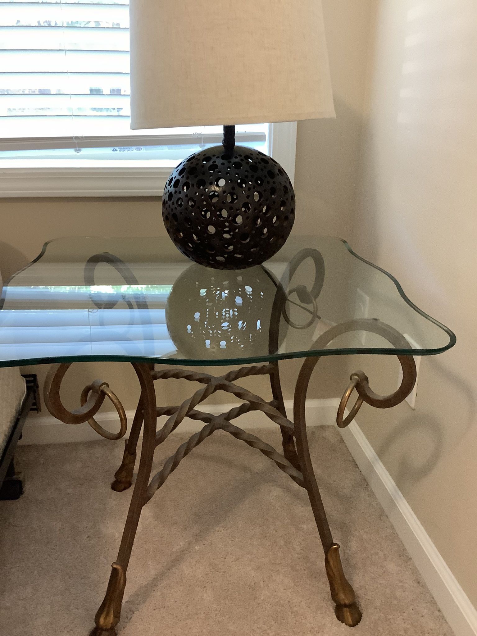 Glass Top End Tables 2 Tables