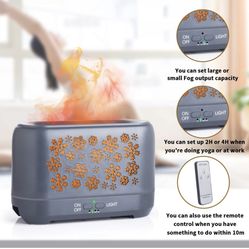 Flame Diffuser Essential Oils Diffuser 250ml 24H Waterless