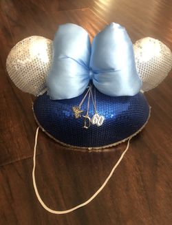 Disney Parks 60th Anniversary Mickey blue sparkly hat!