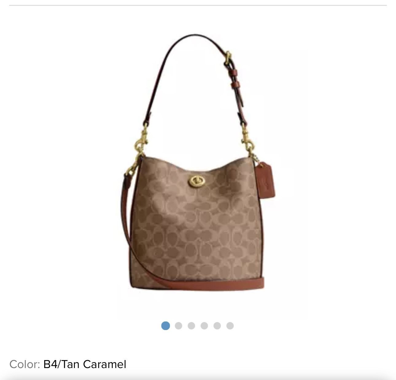COACH Tan Soft Bucket Bag 19