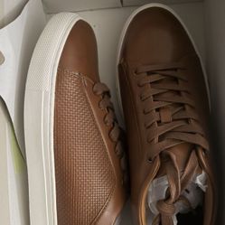 Brand New Alfani Men’s Shoes Camel Color White Soles 