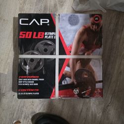 50lbs= 2×25lb Olympic Weights