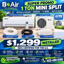B Air 1 Ton Mini Split System