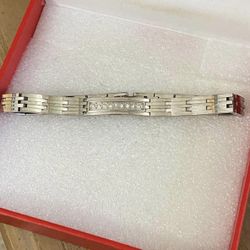 Manilla Stainless Chispas Joyería Antigua 