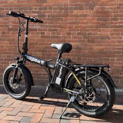 1000 Watt Folding Electric Bike Lightweight 20x3.0 Fat Tire, 20ah, 32mph, 50-80 Mile Range