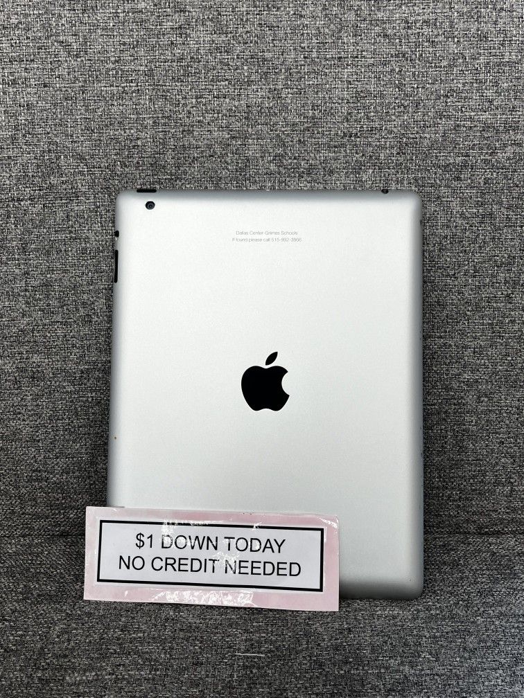 Apple IPad 4th Gen Tablet-PAYMENTS AVAILABLE-$1 Down Today
