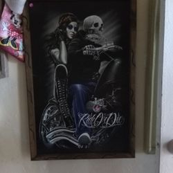 Skull Day Of The Dead Wall Frame