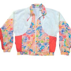 NWT 90s Vintage Reebok Windbreaker Jacket - Oversized Small - Full Zip