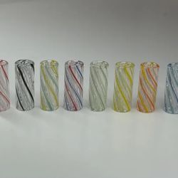 Custom Color Candy Cane Style Glass Tip