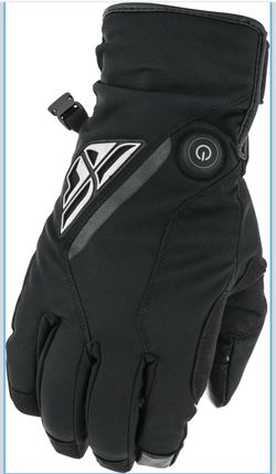 Fly Racing (contact info removed)S Title Heated Gloves Black  New. In bag with tag  Retails for $75  Men’s Small, Women’s Large