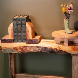 Live Edge Tall Side Table 