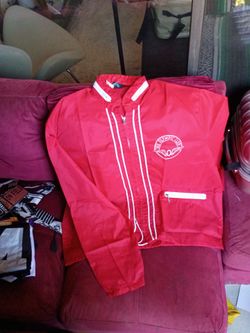 The Olympic Club Red Zip-Up Windbreaker Jacket