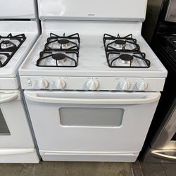 Hotpoint white 4 burner range stove
