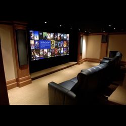 Smart 4k Media Room Projector 📽 And Zero Edge Motorized Screen