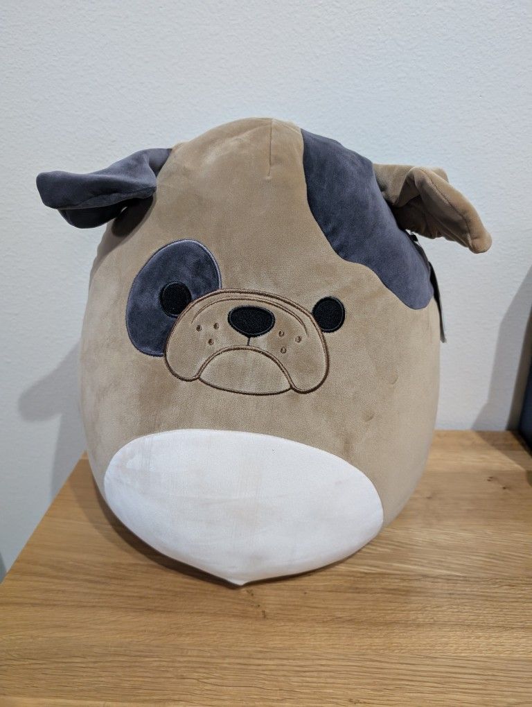New With Tag! Squishmallows 16" "Loafer the Bulldog" Plushie