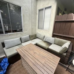 Outdoor Patio Wicker Couch
