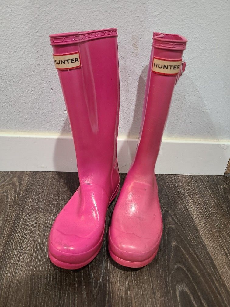 HUNTER Boots Girls Pink Tall SIZE US 2 / UK 1 / EU 33