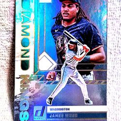 2025 James Wood Panini Donruss Diamond Kings Rookie Foil Nationals Baseball Card 
